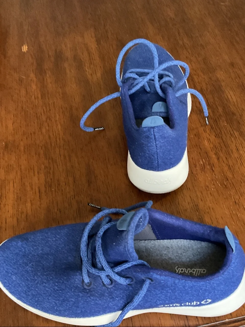allbirds Blue Lace-Up Casual Sneakers